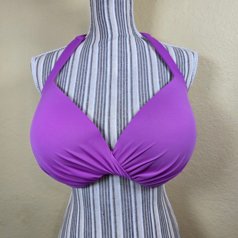 Victoria's‎ Secret 38DD Purple Twist Front Halter Bikini Swimsuit Top Padded